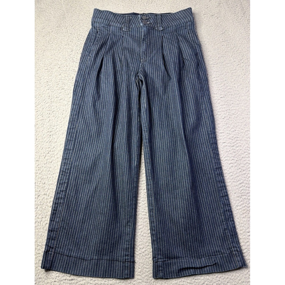 Democracy Jeans Pants Womens Size 4 AB Technology Dark Wash Cropped Wide Leg